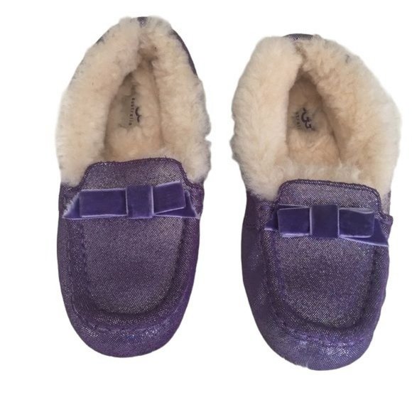 UGG Purple Glitter Slippers Loafers - Picture 2 of 8